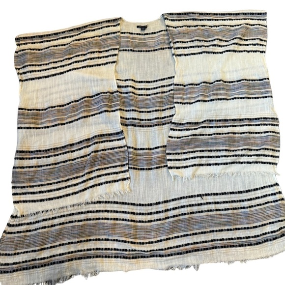 American Eagle AE Long Midi Kimono Cotton Blend Southwestern Fringe Women's O/S - Picture 8 of 12